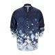thumbnail image 1 of Camisas Para Hombre Manga Larga Regular Fit Camisa de manga larga para hombre Camisa abotonada para hombre Camisa casual de ajuste de negocios Camisa de cambio gradual (Navy, 3XL), 1 of 6