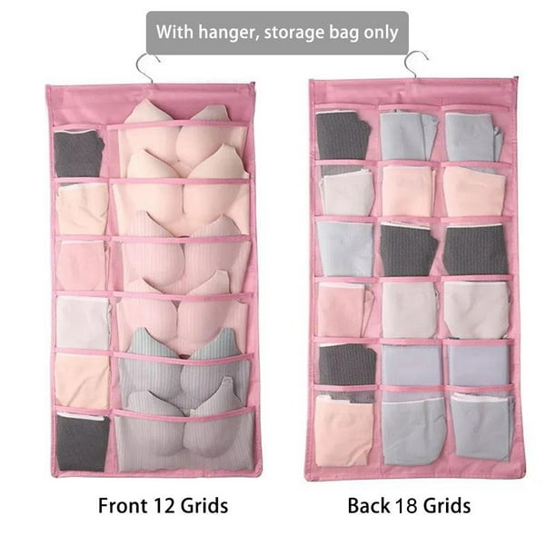 Storage Bag 18 Pockets Sock Bra Organizer Rack Hanging Storage