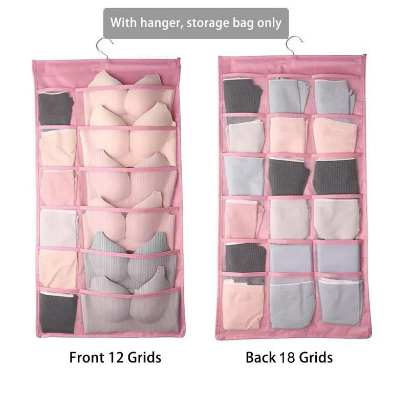 Dual Sided Hanging Bra Underwear Socks Storage Wardrobe Organiser