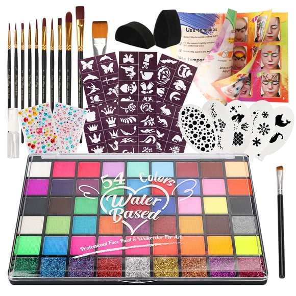 Kit de pintura facial Pintada 54 colores no tóxico para niños