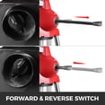 thumbnail image 4 of VEVOR 3/4"-4" Sectional Pipe Drain Cleaning Machine 400PRM Snake Cleaner 500W Pipe Drain Cleaning Machine with 66' x 2/3'' Cable and 8.2' x 1/3'' Cable (Red Color), 4 of 9