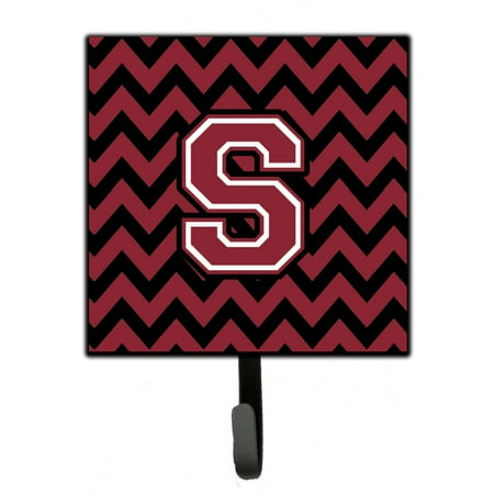 

Carolines Treasures CJ1052-SSH4 Letter S Chevron Garnet and Black Leash or Key Holder 7Hx4.25W multicolor