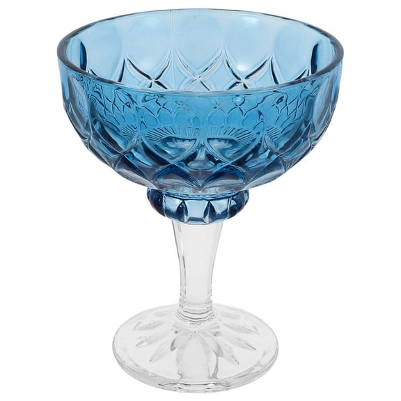 Clear Glass Dessert Bowl 220ml Footed Sundae Cup for Cereal Trifle Pudding Yogurt and Small Snacks