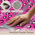 thumbnail image 6 of ODIKA Paris Eiffel Leopard Cheetah Spotted Print Tower Boho Border Stain Resistant Low Profile for Dorm Room, Small Living Apartment, 6 of 7