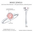 thumbnail image 6 of Rosec Jewels 1 Ct Lab Grown Pink Diamond Engagement Ring (IGI Certified) VS1 Grade, 925 Sterling Silver, US 4.00, 6 of 9