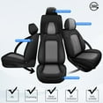 thumbnail image 2 of JIAMAOXIN Car Seat Covers Fit for Chevy/Chevrolet Malibu 2007-2025: Full Set Leather Seat Covers Waterproof Airbag Compatible Automotive Seat Cushion Protector(5 Seats,Black&Gray), 2 of 7