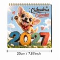 thumbnail image 6 of Chihuahua Calendar 2027, 12 Months Wall Calendar From Jan. 2027 - Dec. 2027, Cute Pet Dog Illustrations Hanging Calendar for Home & Office Decor, 6 of 7