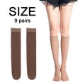 thumbnail image 2 of Calcetines elásticos hasta la rodilla, calcetines transpirables hasta la rodilla, pantimedias hasta la rodilla con puntera reforzada - Medias para mujer, 2 of 5