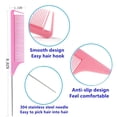 thumbnail image 4 of 10 Packs Rat Tail Combs Metal Pick Styling Parting Lightweight Sectioning Fine Tooth Combs with Heat Resistant Teasing Comb for Women, Men, Girls Hair Styling, 4 of 9