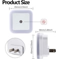 thumbnail image 7 of Square Light-Controlled Night Light, LED Night Lights Plug into Wall with Smart Sensor, Energy-Efficient Warm White Glow, Plug in Night Light for Bedrooms, Hallways, Bathrooms, 7 of 7