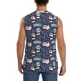 thumbnail image 4 of Uemuo Bamboo Panda Pattern Men's Sleeveless T-Shirt,Muscle Athletic Tank Top, Moisture-wicking Quick-dry Breathable Classic Tee Top for Gym Run Outdoor Sports-Large, 4 of 8