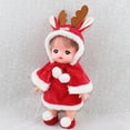 thumbnail image 3 of Ropa Trajes de Navidad para Muñeca de Bebé 9-11 pulgadas Hugo Conjunto completo Rojo Trajes de muñeca de moda, 3 of 10
