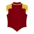 thumbnail image 4 of iixpin Women's Ringmaster Tailcoat Circus Costume Shoulder Epaulets Tassel Steampunk Jacket Red XL, 4 of 7