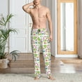 thumbnail image 5 of Uemuo Happy Easter Pattern Men's Wide Leg Palazzo Lounge Pants with Pockets Light Weight Loose Comfy Casual Pajama Pants-Small, 5 of 9