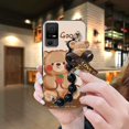 thumbnail image 5 of KDY-Phone Case For TCL 40XE 5G/40X 5G/40NxtPaper 5G, protective case Anti-knock Dirt-resistant Black pearl pendant Bear bracelet Waterproof silicone Back Cover Simplicity Cartoon cute, 5 of 9