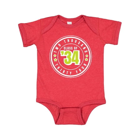 

Inktastic Class of 2034 in White Circle with Stars Gift Baby Boy or Baby Girl Bodysuit