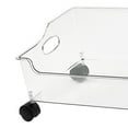 thumbnail image 2 of Ouitble Conteneurs De Rangement à Roulettes, Boîte De Rangement En Plastique Transparente Sous le Bureau Pour Livres Avec Rouleau Pour Dortoir D'école, Bureau, Chambre à Coucher, 2 of 12