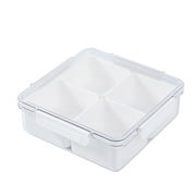 Candy Box Case Round Four Grid Transparent Chocolate Sweet Decoration Gifts for Wedding Party