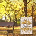 thumbnail image 5 of Welcome Fall Maple Leaves Large Decorative House Flag, Autumn Pumpkin Sunflower Rustic Yard Garden Outside Decor, Thanksgiving Seasonal Farmhouse Outdoor Home Decoration Double Sided 28 x 40, 5 of 6