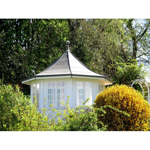 Canvas Print Rest Provides Pavilion Trees Shrubs Beautiful Stretched