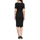 thumbnail image 3 of INSPIRE CHIC Vestido Elegante para Mujer de Manga Corta Cuello Cuadrado Botón Vestidos de Trabajo Casual Ajustados XS Negro, 3 of 6