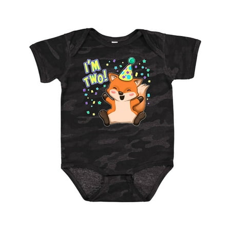 

Inktastic I m Two!- Cute Fox Birthday Gift Baby Boy or Baby Girl Bodysuit