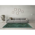 thumbnail image 3 of Ahgly Company Indoor Rectangle Persian Turquoise Blue Traditional Area Rugs, 8' x 12', 3 of 4