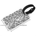 thumbnail image 4 of Balery Weave Geometric Print Durable Luggage Tags with Secure Strap, Personalized Travel ID Tags for Suitcases, Bags, and Backpacks - Easy Identification for Men and Women, 4 of 8