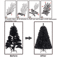 thumbnail image 5 of Yaheetech 4.5Ft Hinged Spruce Artificial Christmas Tree with Foldable Stand Lifelike Holiday Halloween Decorative Tree, Black, 5 of 6