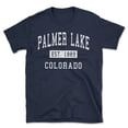 thumbnail image 1 of Palmer Lake Colorado Classic Established Men's Cotton T-Shirt, 1 of 1