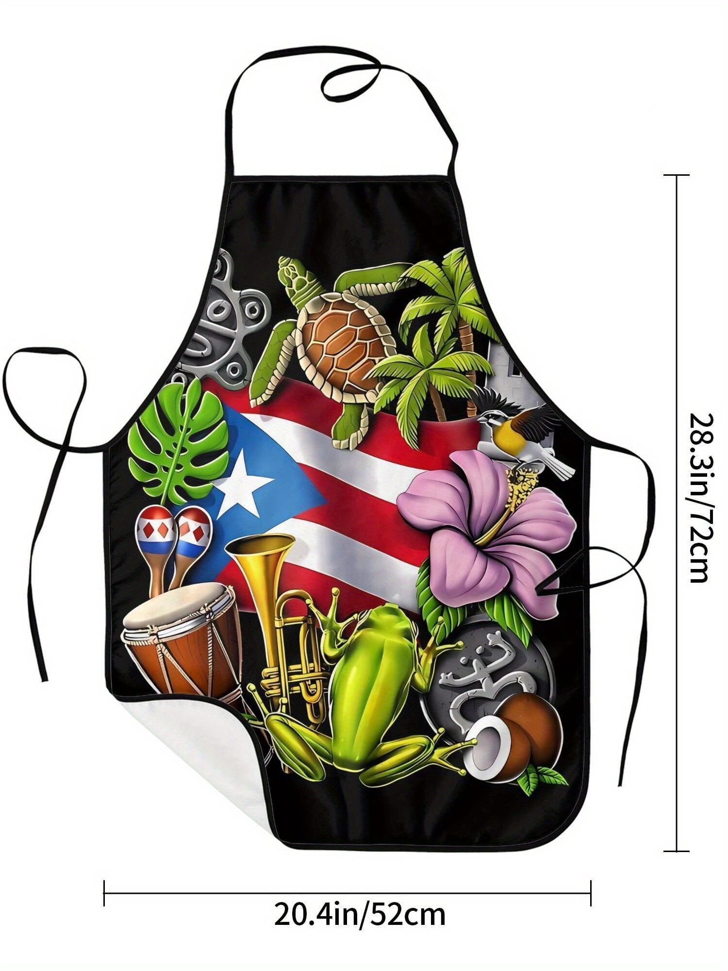 1 Set of Puerto Rican Pride Aprons Unisex Cooking Kitchen Aprons for Parties and Holiday Celebrations
