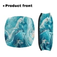 thumbnail image 2 of HELLHERO Marble Pattern Seat & Backrest Covers Reusable Seat & Backrest Cover Set Dust Proof Easy to Use for Outdoors (Blue-green), 2 of 7