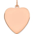 thumbnail image 1 of Ss/Rose Plated Sterling Silver Rg Engraveable Heart Polished Front/Satin Back Disc Made In United States qm393r/27, 1 of 5