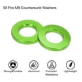 thumbnail image 3 of 50pcs M8 Flat Washer Aluminum Gasket Anodized Countersunk Washer,Hole Dia 8mm/0.31 Round Washers,(Green), 3 of 6