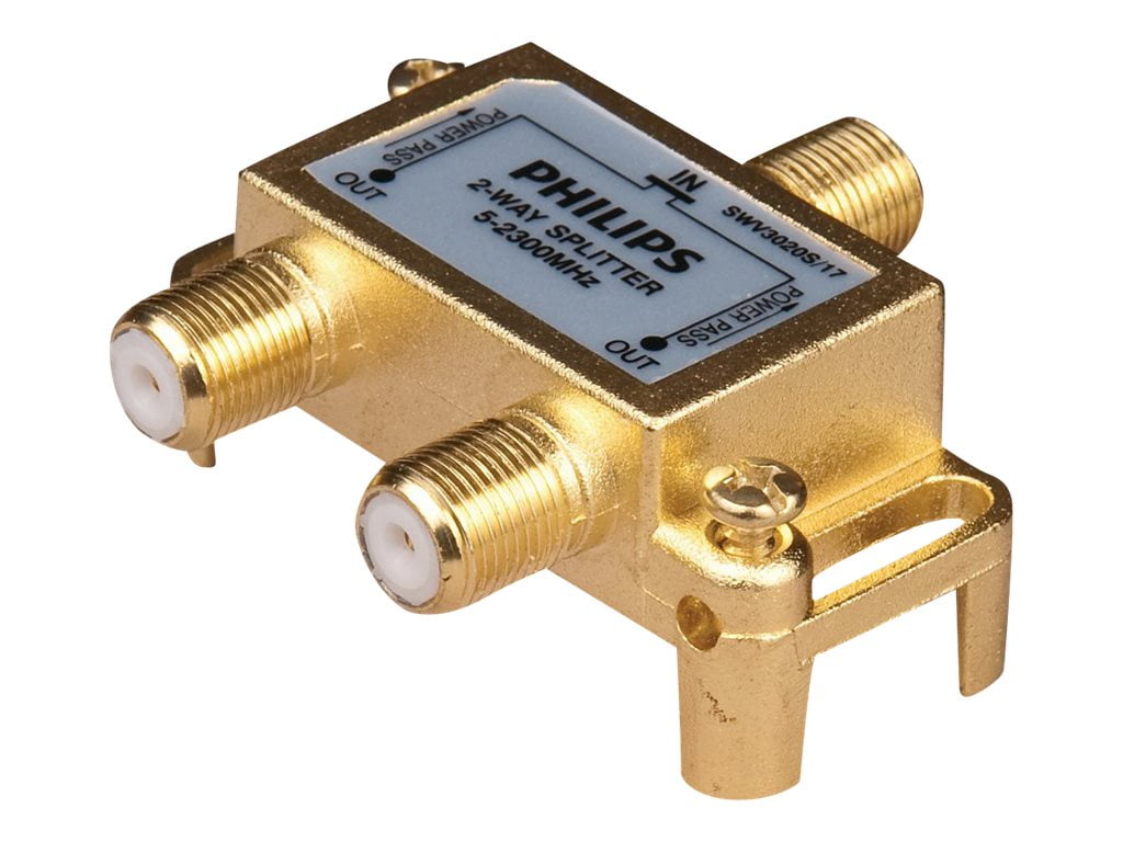 philips swv3020h antenna splitter f connector (f) to f connector (f