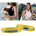 thumbnail image 1 of Bracelet Drapeau National d'Ukraine, 10 Pcs Bracelets en Silicone Doux de l'Ukraine, 1 of 9