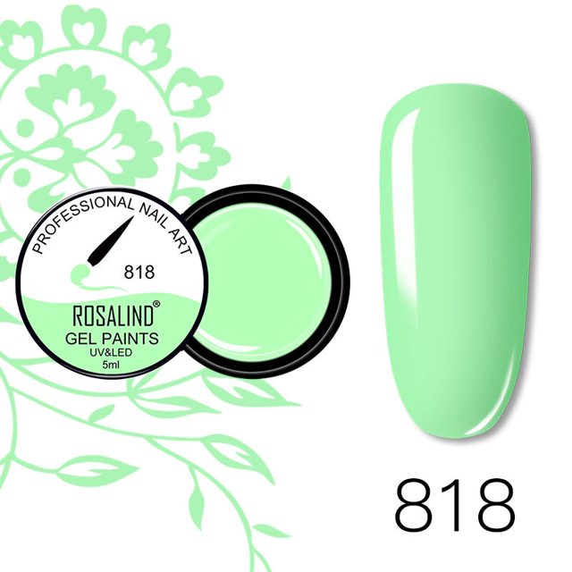 ROSALIND 5ml Nail Stamping Gel Polish Negro Blanco Varnis Nail Polish Stamp Painting Color Soak Off UV Gel para Nail Art Stamping Tan Jianjun unisex