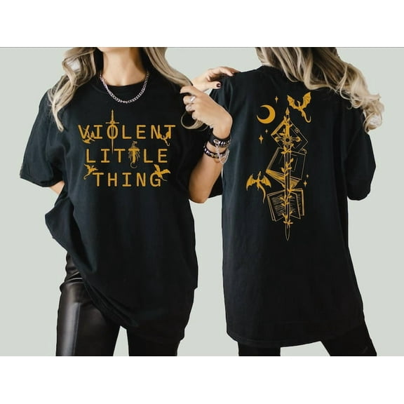 Violent Little Thing 2-Sided Shirt, Fourth Wing Dragon Rider Tee ,Riders Quadrant Tee, Basgiath Shirt