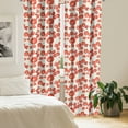 thumbnail image 3 of Ambesonne Poppy Flower Window Curtains, Buds and Blossoms Art, Each 28" W x 84" L, Dark Coral Reseda Green, 3 of 5