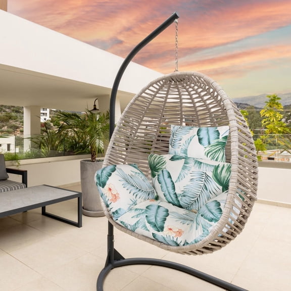Egg Chair Cushion Pad, Updated Hanging Basket Seat Cushion for Outdoor Garden