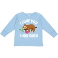 thumbnail image 3 of Inktastic Valentine's Day I Love You Slow Much with Cute Sloth Boys or Girls Long Sleeve Toddler T-Shirt, 3 of 5