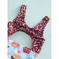 thumbnail image 6 of Baby Girls One-piece Swimsuits, Biscuit/Cake Print Sleeveless V-neck Cutout Bathing Suit Swimwear, 6 of 9