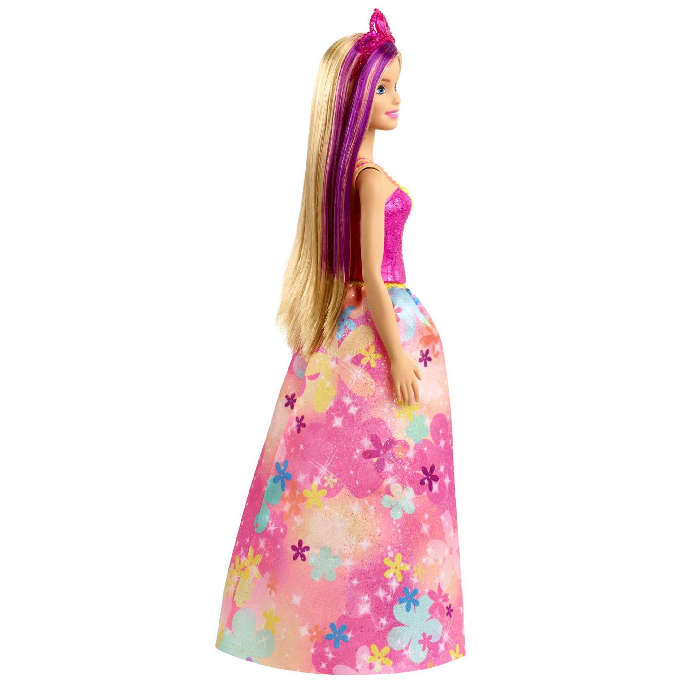 Barbie Dreamtopia Royal Doll with Blonde Hair with Purple Streak & Accessories
