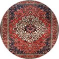 thumbnail image 1 of Ahgly Company Indoor Round Traditional Dark Almond Brown Medallion Area Rugs, 4' Round, 1 of 6
