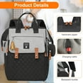 thumbnail image 2 of TOPCHANCES Diaper Bag Backpack, Multifunctional Baby Bag with Changing Station, 45L Large Capacity Baby Diaper Bags for Outdoor Travel (Black & Gray), 2 of 8