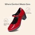 thumbnail image 4 of Zapatos DREAM PAIRS Mary Jane Oxford Tacones Rojos Talla 9, 4 of 9