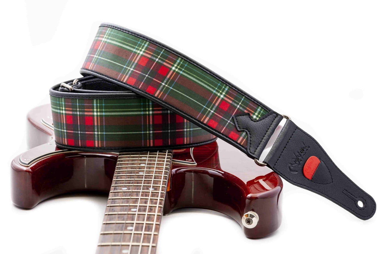 RightOn! Talisman Scottish Tartan  Green Guitar Strap