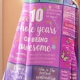 thumbnail image 7 of AUQ 10 Year Old Girl Gift Ideas, Gifts for 10 Year Old Girl, 10 Year Old Girl Gifts, Gift for 10 Year Old Girl, 10Th Birthday Blanket 60" X 50", 7 of 7
