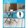 thumbnail image 5 of FHVIT Aluminum Chaise Lounge Chair Outdoor, Foldable Assemble-Free Patio Lounge Chair with 5 Adjustable Backrest for Poolside Beach Lawn 2 Set with table Brown, 5 of 8