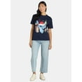 thumbnail image 2 of Stitch Women's Christmas Graphic Tee with Short Sleeves, Sizes XXS-XXL, 2 of 4